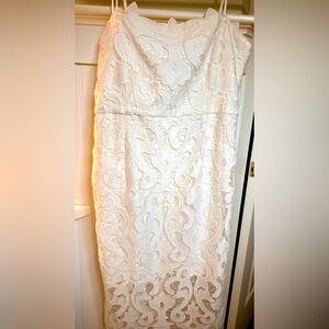White Bardot Dress | Size 12/XL